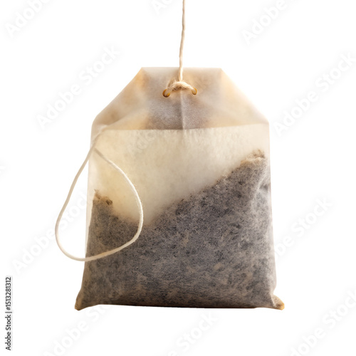 Tea bag isolated on transparent background 