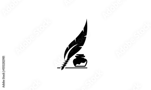 Pen with Ink Logo Design – Creative Pen with Ink and Drill Bit Tip Integration for Artistic and Industrial Branding