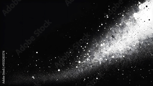 Flowing Abstract Metallic Layers in Black and White