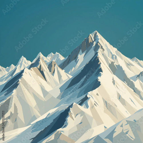 Geometric vector art of Andorra’s peaks and ridgelines.