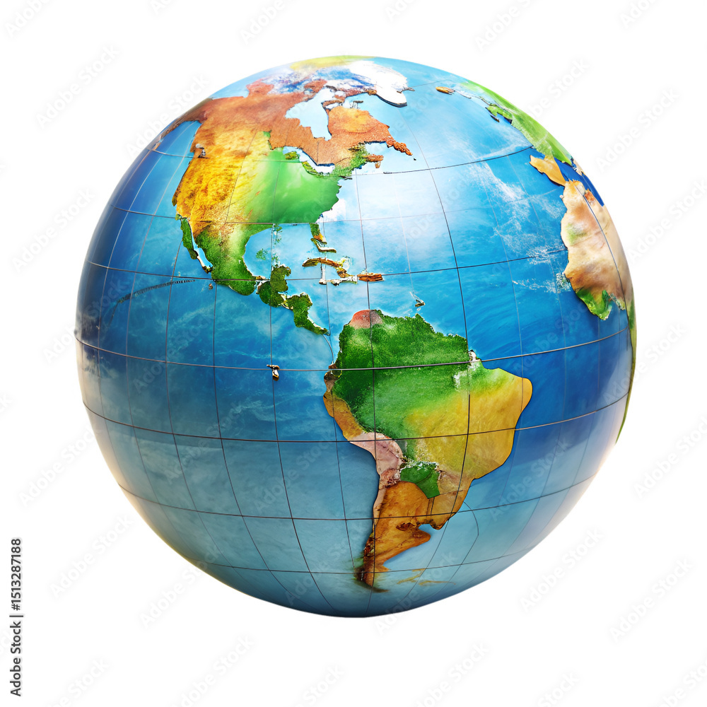 Fototapeta premium Globe isolated on transparent background