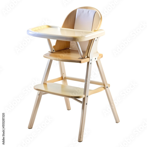 High chair isolated on transparent background 