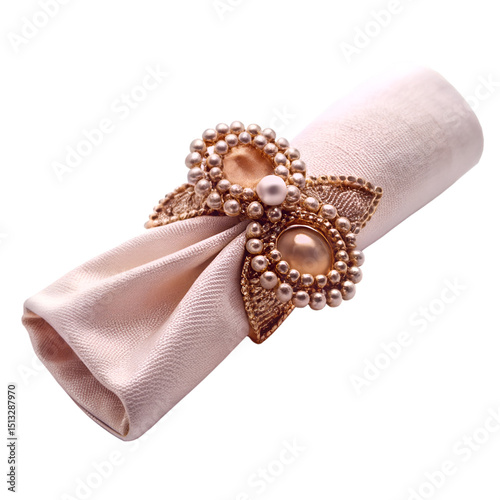 Napkin ring isolated on transparent background 