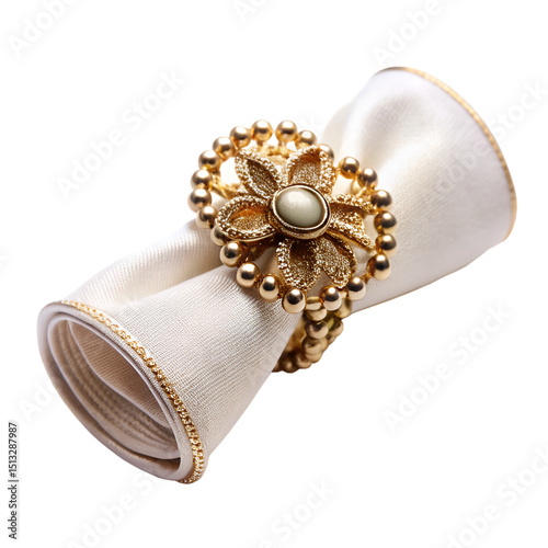 Napkin ring isolated on transparent background 