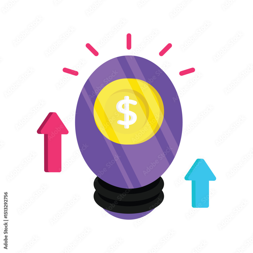 Obraz premium Financial Idea Vector style icon. Eps 10 file