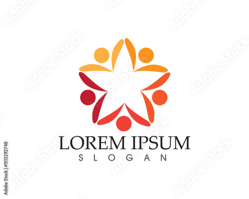 Community people care logo and symbols template