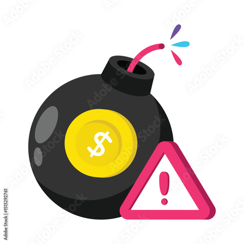 Investment Risk Vector style icon. Eps 10 file