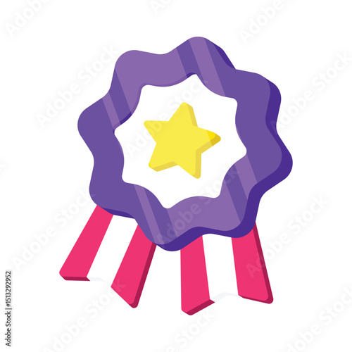 Medal Vector style icon. Eps 10 file
