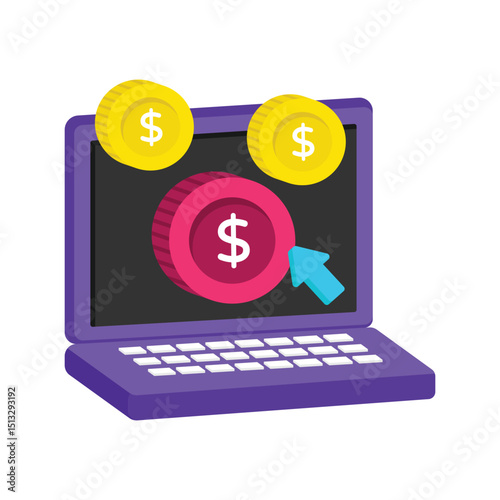 It Investment Vector style icon. Eps 10 file