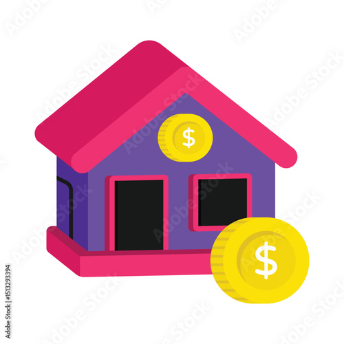 Home Investment Vector style icon. Eps 10 file