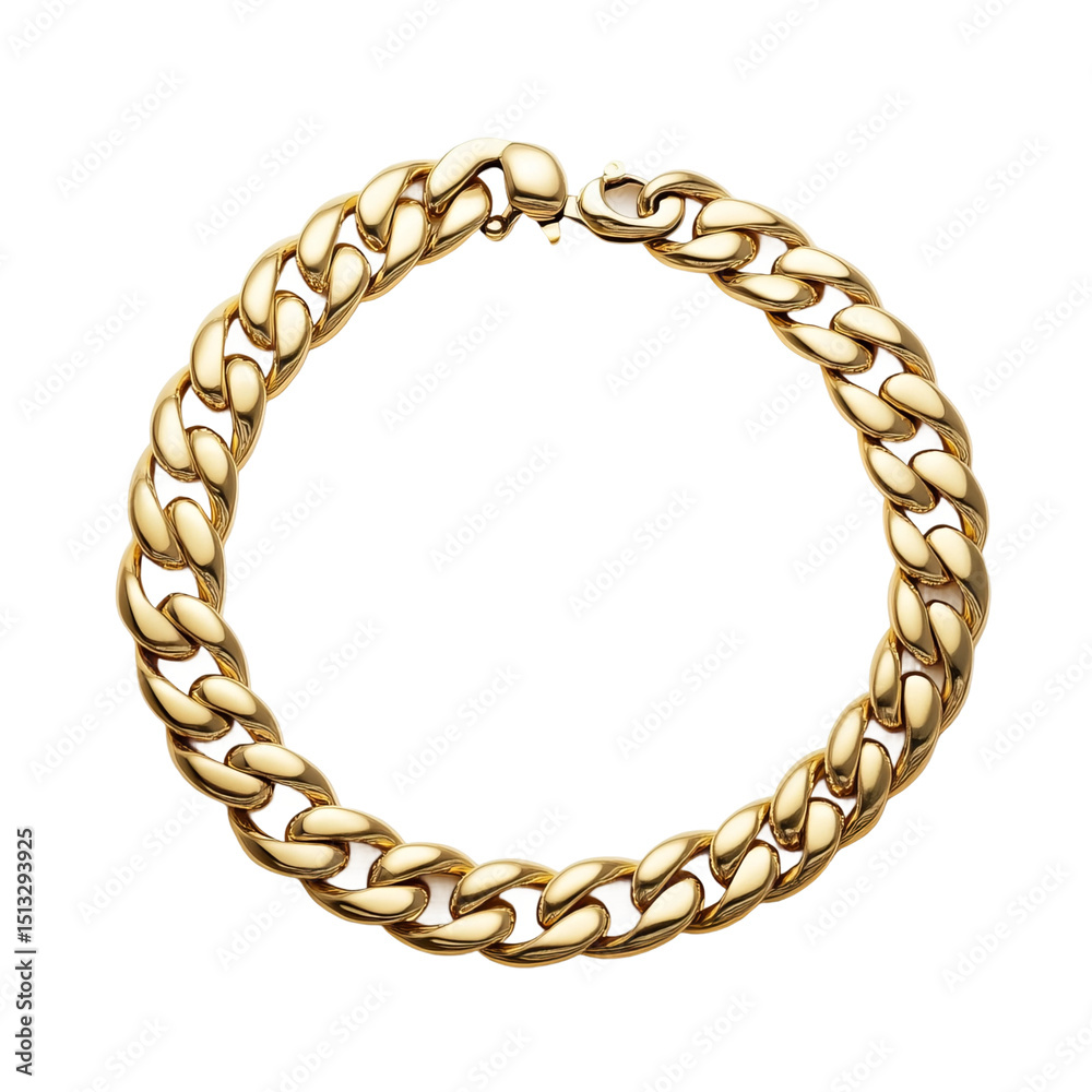 Obraz premium golden chain isolated on white background