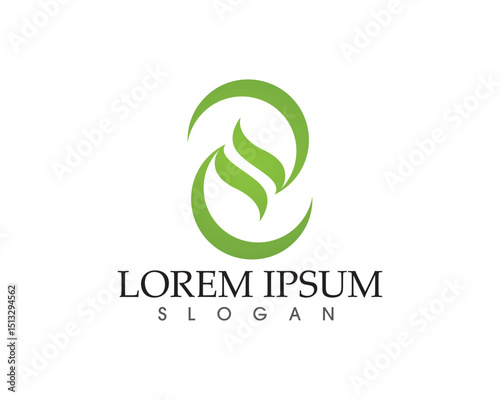leaf green nature logo and symbol template Vector