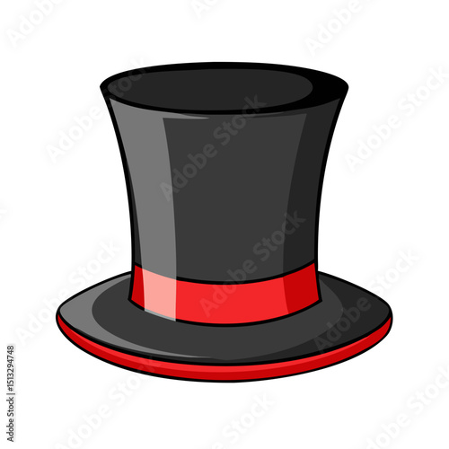 Stylish Top Hat with Red Ribbon
A Symbol of Magic, Elegance, and Performance