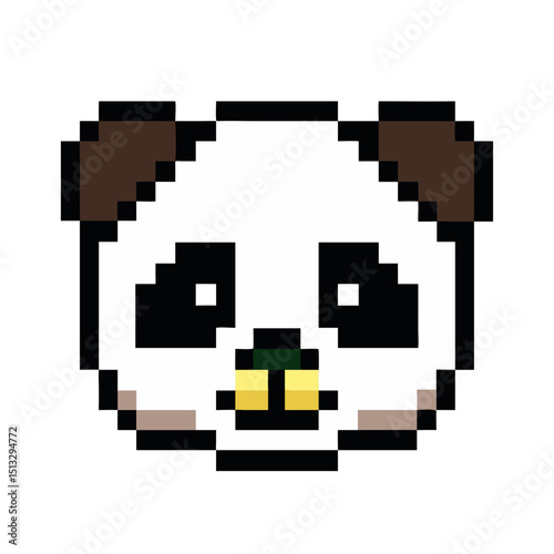 pixel panda face cursor icon