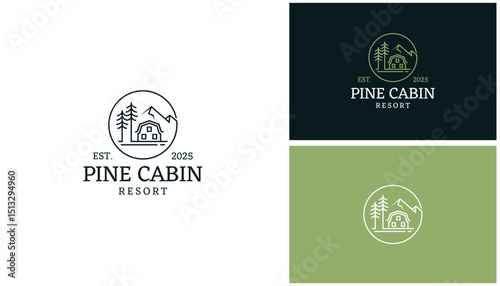 Classic Pine Cabin in Evergreen Landscape