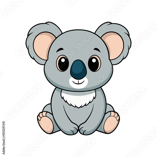 cuddly baby koala vector Illustration