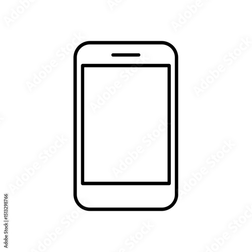 Smartphone icon in a simple design for technology and communication themes