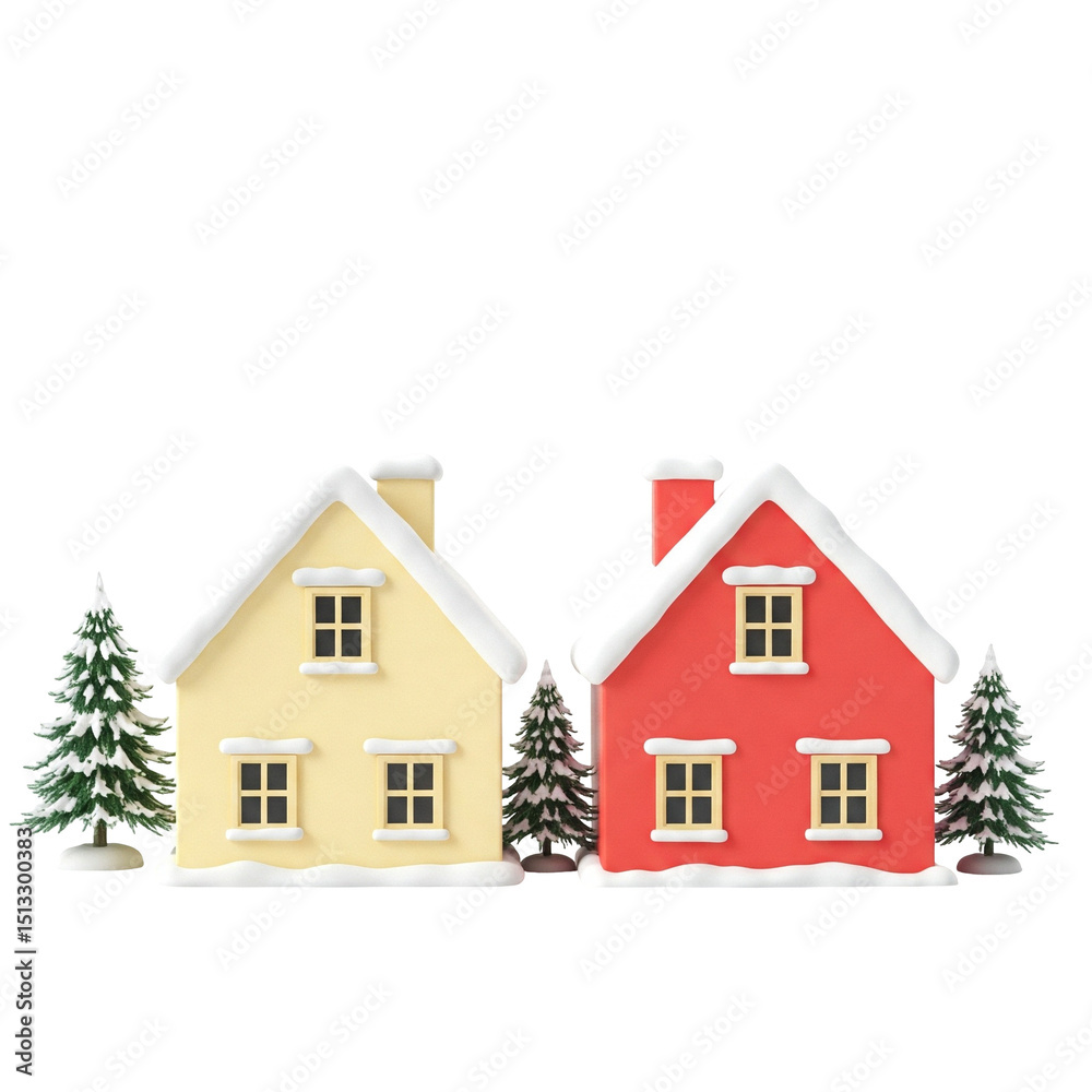 Fototapeta premium house on white background