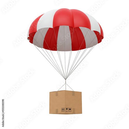 cardboard box and parachute