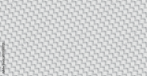 Panoramic gray wicker background, repeating elements - Vector illustration