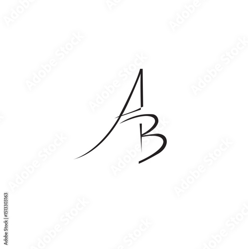 Initial letter AB gaming esports style logo template, Elegant. Simple Ab logo design