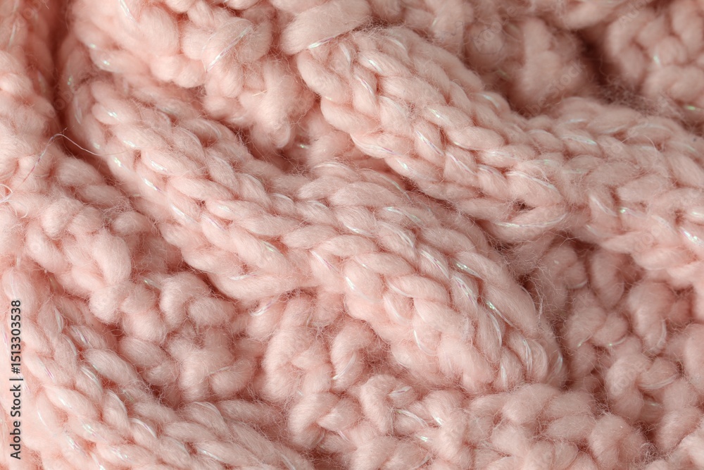 Texture of pink wool fabric as background, top view Texture of pink wool fabric as background, top view
