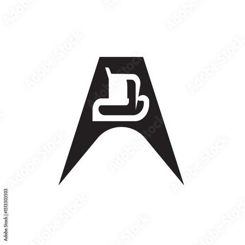 Initial letter AB gaming esports style logo template, Elegant. Simple Ab logo design