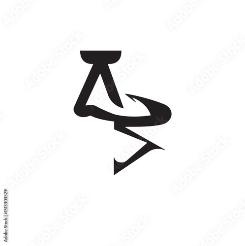 Initial letter AB gaming esports style logo template, Elegant. Simple Ab logo design