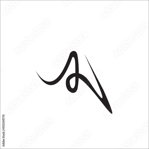Initial letter A minimalist art logo. Creative minimal logo icon design with letter A. elegant. Simple. Vector A. Alphabet A. Modern abstract letter A logo design. Simple,  Elegant, Modern
