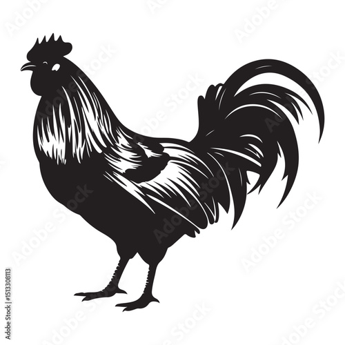 Chicken a simple minimal silhouette