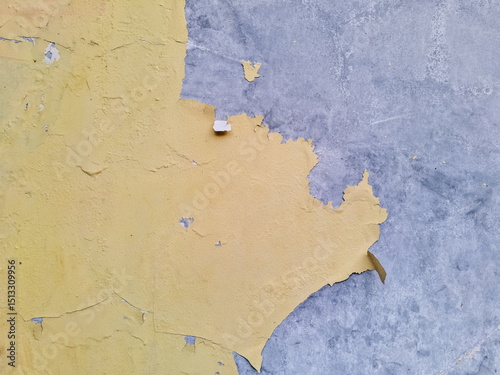 Fototapeta Naklejka Na Ścianę i Meble -  A wall of a house with peeling paint