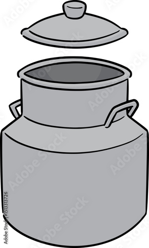 Illustration of milk can
