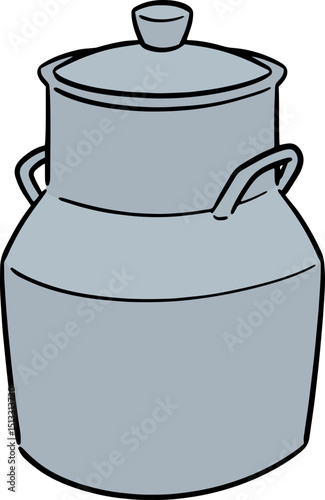 Illustration of milk can
