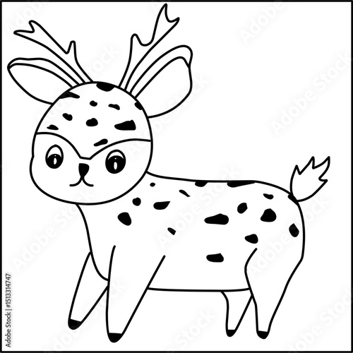funny deer cartoon