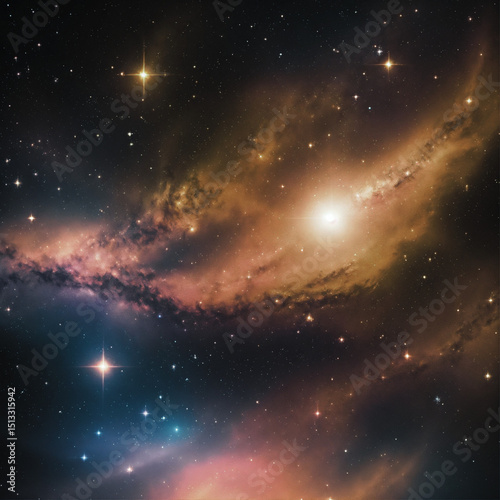 Fototapeta Naklejka Na Ścianę i Meble -  colorful nebula in the universe. elements of this image furnished by nasa.