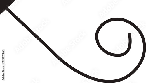 Arrow icon. Hand drawn black line doodle arrow, curve arrow vector. Sketch curved dashed arrows design isolated on transparent background. Direction shape for web and app.