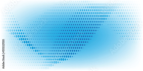 Halftone faded gradient texture. Grunge halftone grit background. White and blue sand noise wallpaper. Retro pixilated vector backdrop
