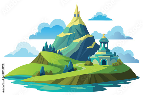 Hill in fantasy land
