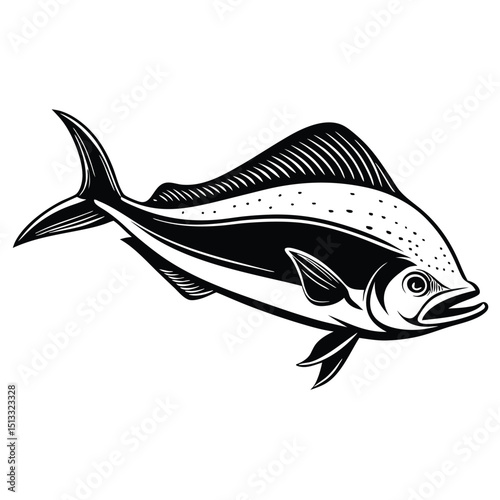 a Mahi Mahi vector illustration clipart, isolated white background