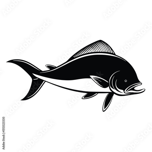 a Mahi Mahi vector illustration clipart, isolated white background