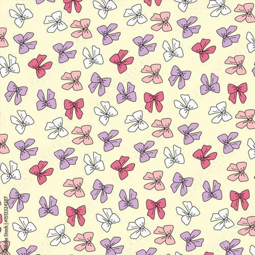 bow all over pattern print illustrations vector art