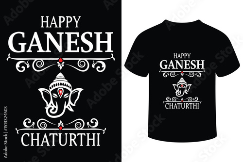 Happy Ganesh Chaturthi Festival T-Shirt Design 
