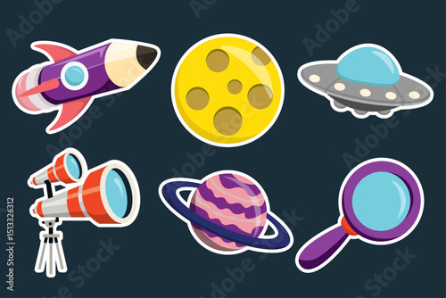 Set of world book day sticker collection 