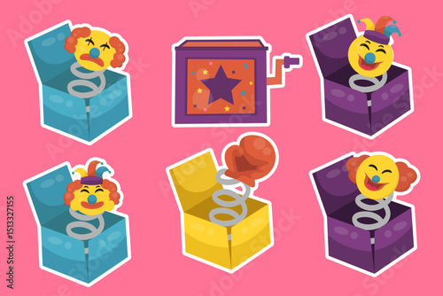  Set of april fool day sticker collection 