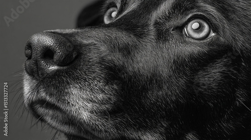 black dog portrait