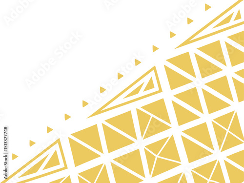 Abstract gold geometric triangle pattern design