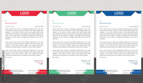 Professional business letterhead with a minimalist style and structured format,Bundle perfect for company correspondence, official memos, and branding needs