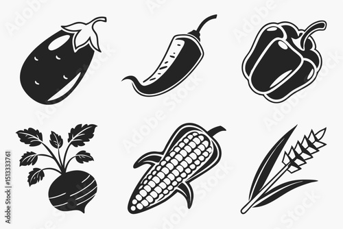 set of vegetables