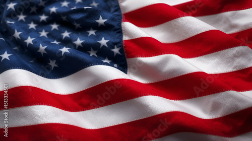 triangularly folded American flag