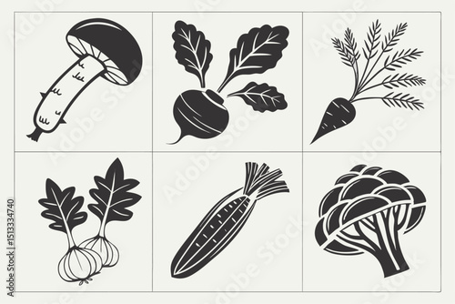 set of vegetables